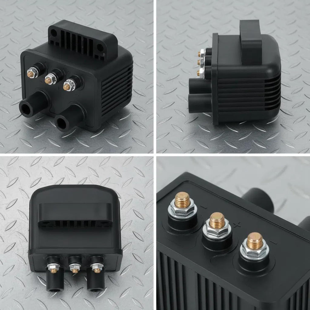 Ignition Coil 53-434 3 Ohm 12V Single Fire for Harley