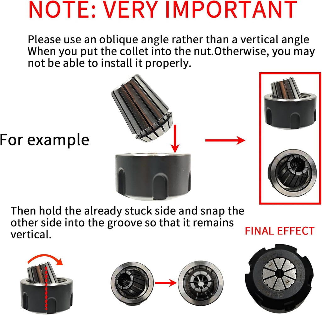 R8-ER32 Collet Chuck, Drawbar Thread 7/16"-20