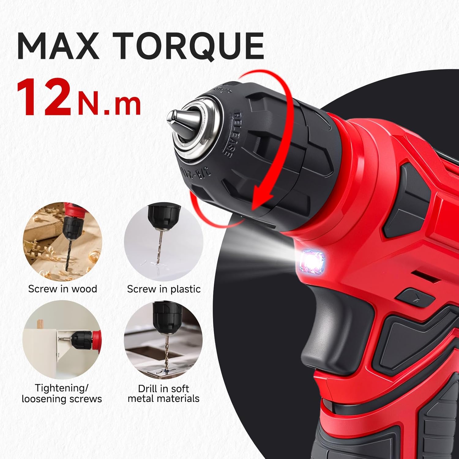 Tool Set - 8V Cordless Drill Set, 132 Piece Home Tool Set With Hand Drill, Tool Kit for Women & Men, Perfect for