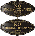 No Smoking Sign, 2 Pack, 7.9in×4in Acrylic