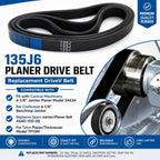 3 Pack 135J6 Planer Drive Belt for Ryobi Delta Ridgid Craftsman