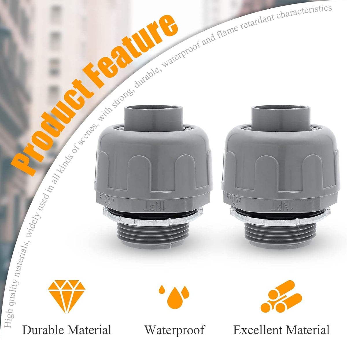 4Pcs 1 Inch NPT Electrical Conduit Connector Fittings