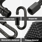 50Pcs Quick Links 1/4” Chain Link Connectors Heavy Duty Carabiner Clips