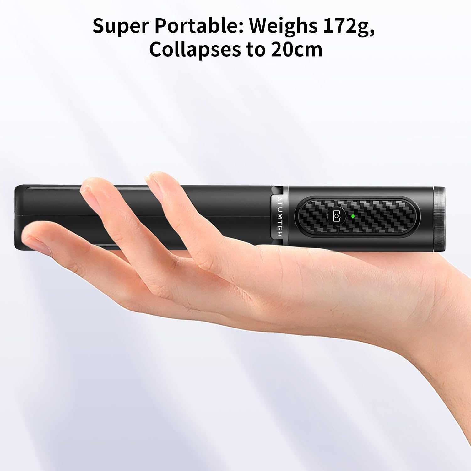 Selfie Stick Tripod, 3-in-1 Extendable Aluminum Phone Tripod with Detachable Bluetooth Remote, Compatible with iPhone