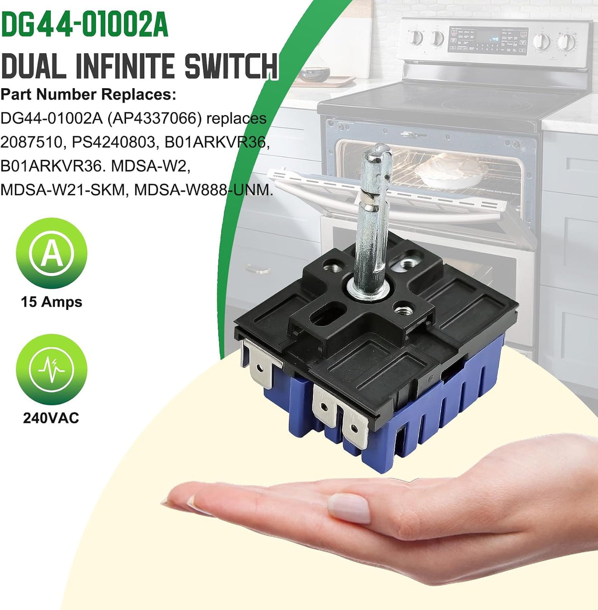 DG44-01002A Range Dual Burner Infinite Switch (Engergy Regulator)
