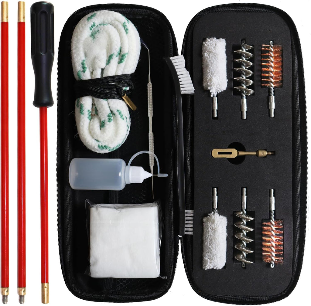 Shotgun Cleaning Kit 12 Gauge Gun Cleaning Kit 12 GA for Shotguns with 12 Gauge Gun Snake, Gun Cleaning Brushes