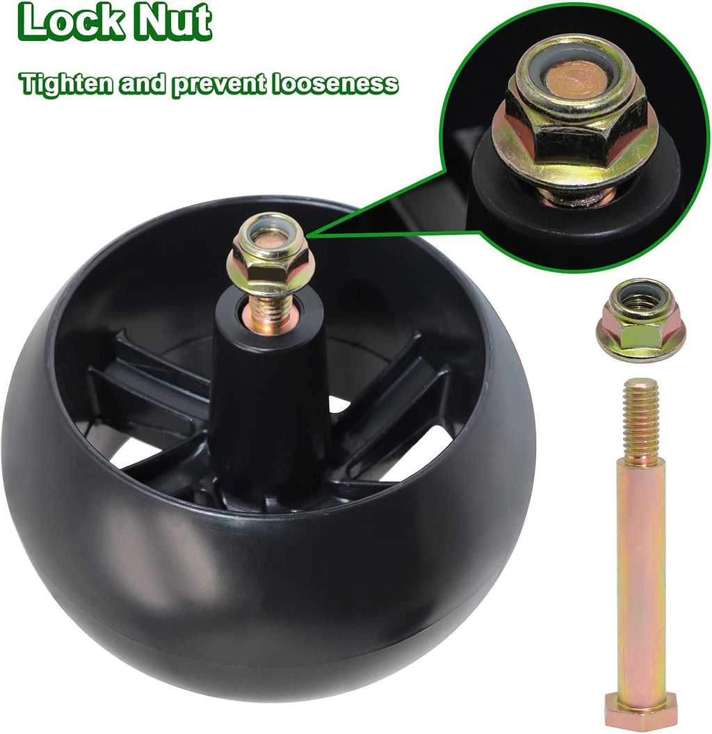 KOOTANS 4 Pack Mower Deck Wheels for Husqvarna 532174873 589527301, for Craftsman MTD AYP 174873 133957 532133957 734-3058, for Cub Cadet 753-04856A, Fit for most 42" 46'' 48'' 50" 52'' and 54" Decks