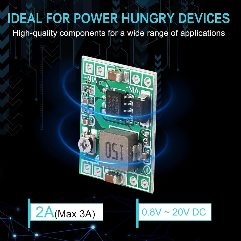 EBOOT 3 Pack MP1584EN DC-DC Buck Converter 24V to 12V 9V 5V 3V Adjustable