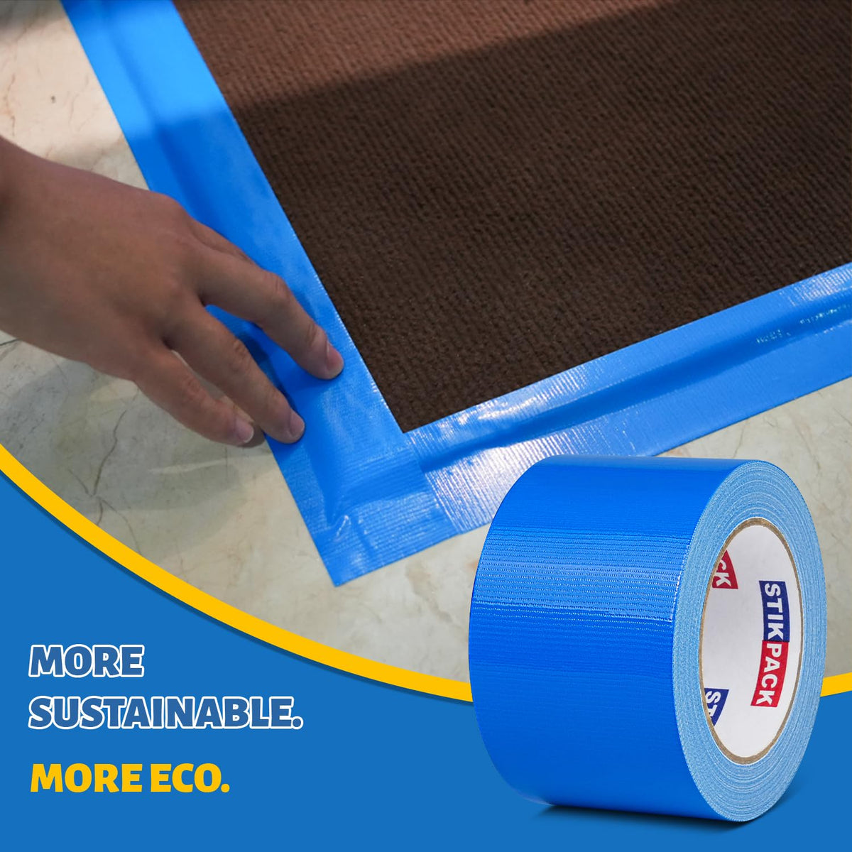 3'' Wide Blue Duct Tape Heavy Duty 3 Inches x 30 Yard, 1 Roll