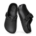 Arch Support Work Clogs Slip Resistant Shoes for Chef Nurse Black