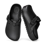 Arch Support Work Clogs Slip Resistant Shoes for Chef Nurse Black