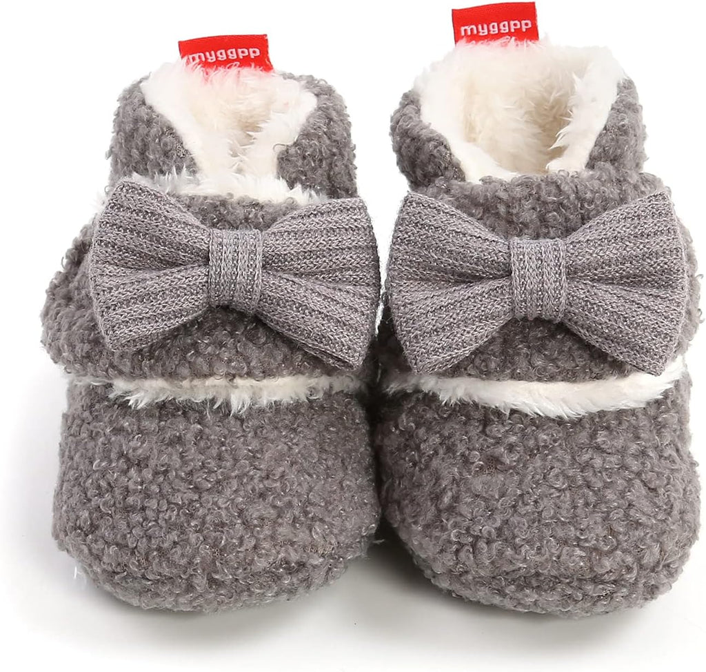 Baby Booties for Boys Girls with Soft Lining Non Slip Gripper Newborn Infant Slipper Socks Toddler First Walker Crib