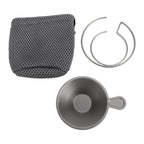 Serounder Ti Coffee Filter Tea Infuser with Stand Fine Mesh Lightweight Portable Tea Strainer for Loose Leaf Coffee Brewer