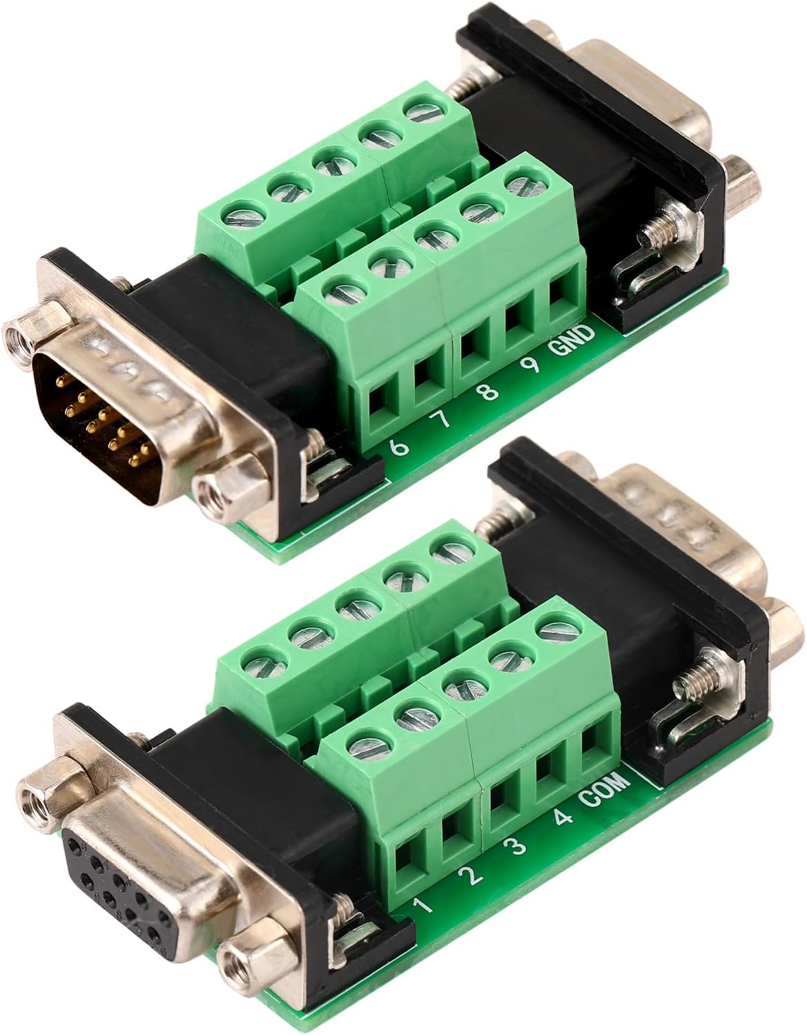 4PCS DB9 Male Female Solderless Connector in One Breakout