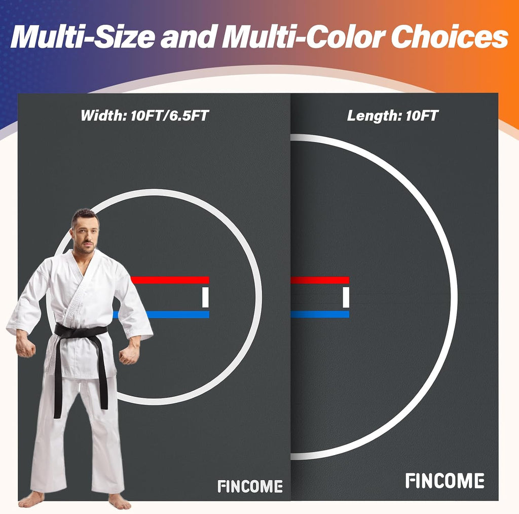 Wrestling Mat 1.2”Thick Jiu Jitsu Mat XPE Foam for BJJ MMA Training | 3-Layer Protective System, Durable Surface