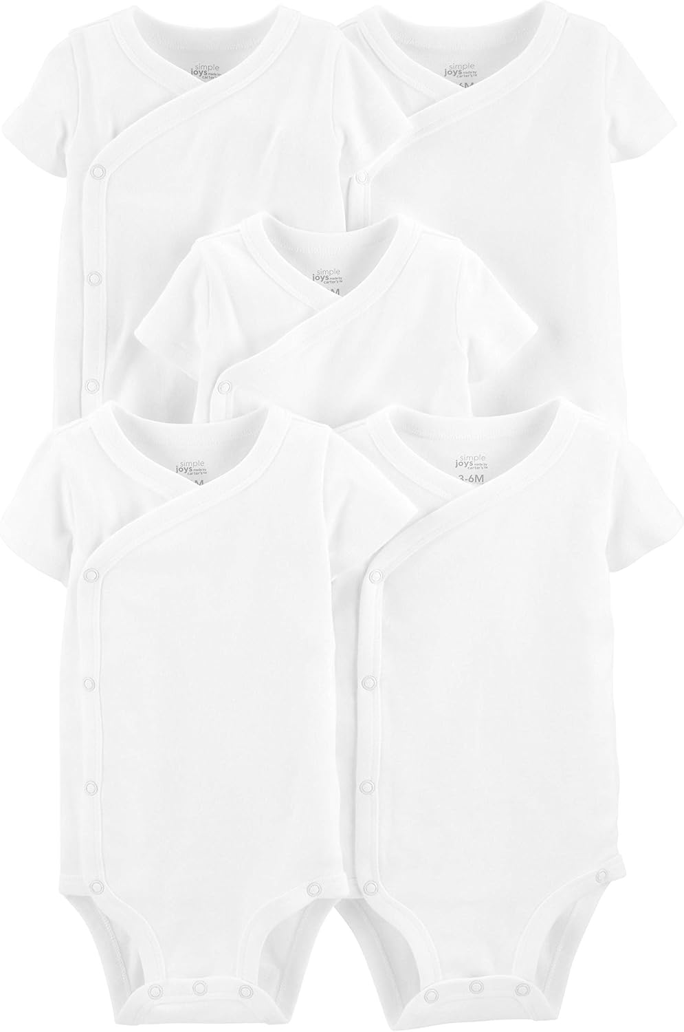 Unisex Baby 5-pack Side Snap Short-sleeve Bodysuit