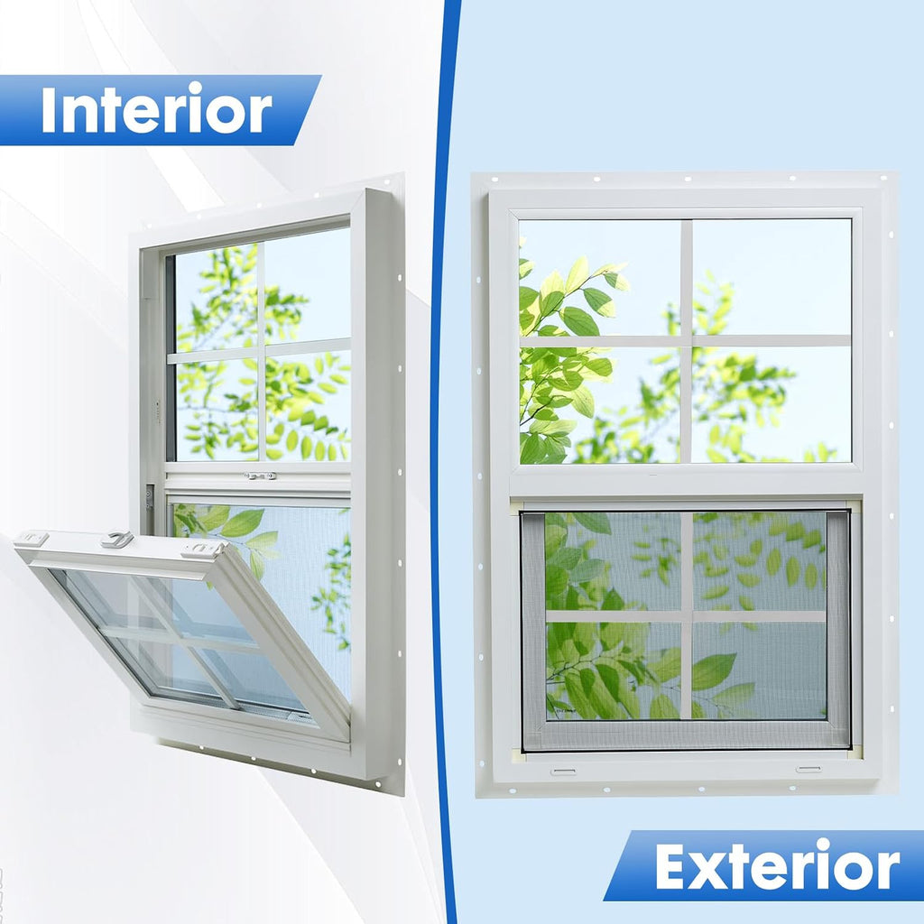 24" x 36" Vinyl Single Hung Window,3.22" Thickness (with Grild)