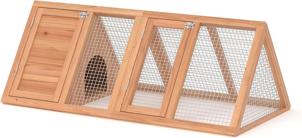 Wooden Chicken Coop Rabbit Hutch for 2 Hens, Wood