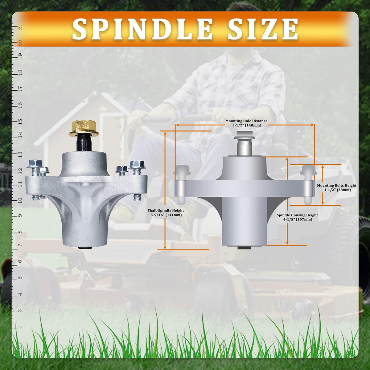 Lawn Mower Spindle Replace for Toro Exmark Oz-line, Toro SS4235 SS5000 SS4200 and Timecutter 5060, Part Numbers