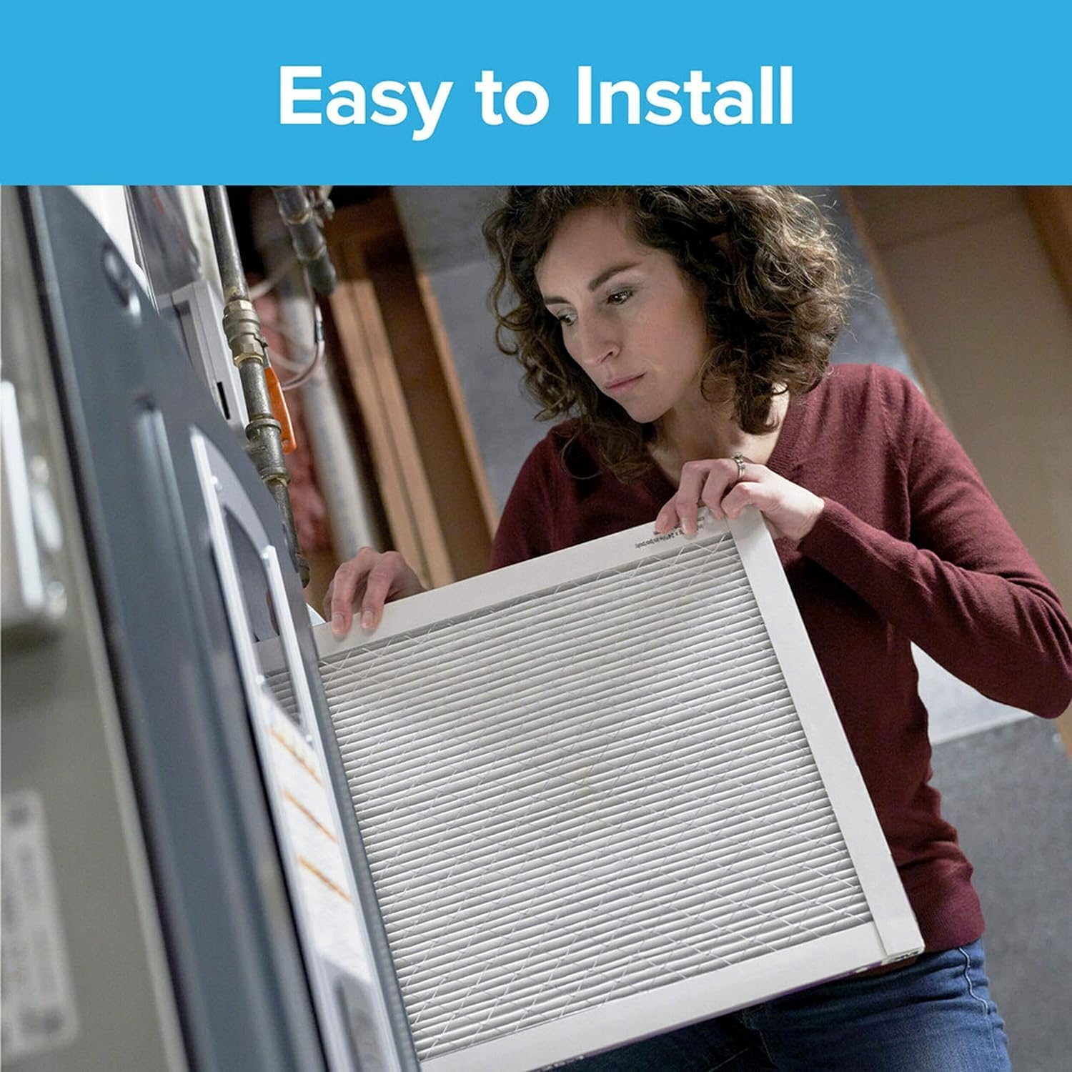 20x25x1 Air Filter, 3M MERV 1 HVAC AC Furnace Filter Replacement, 6-Pack (Actual Size 19.69x24.69x0.88 in)