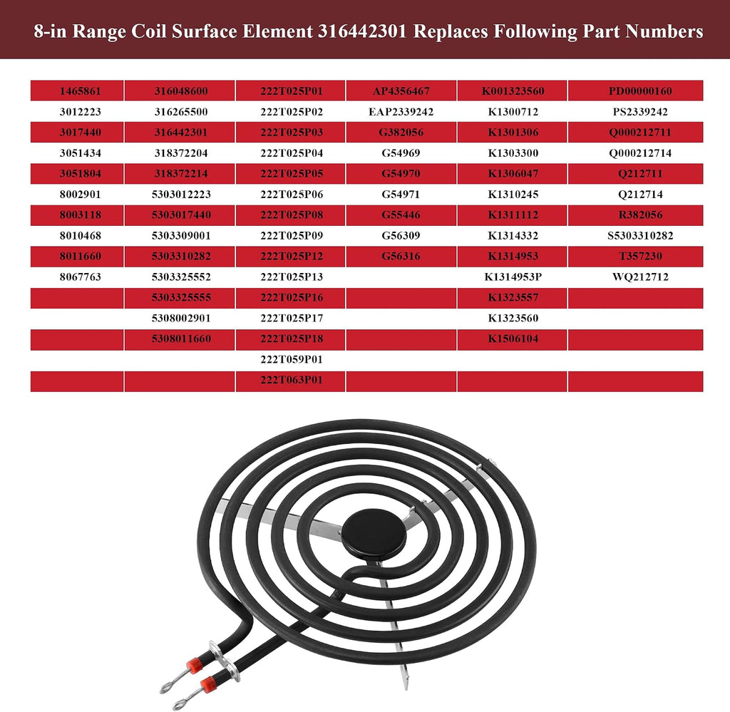 316442301 MP26YA Electric Range Burner Surface Heating Element Replacement