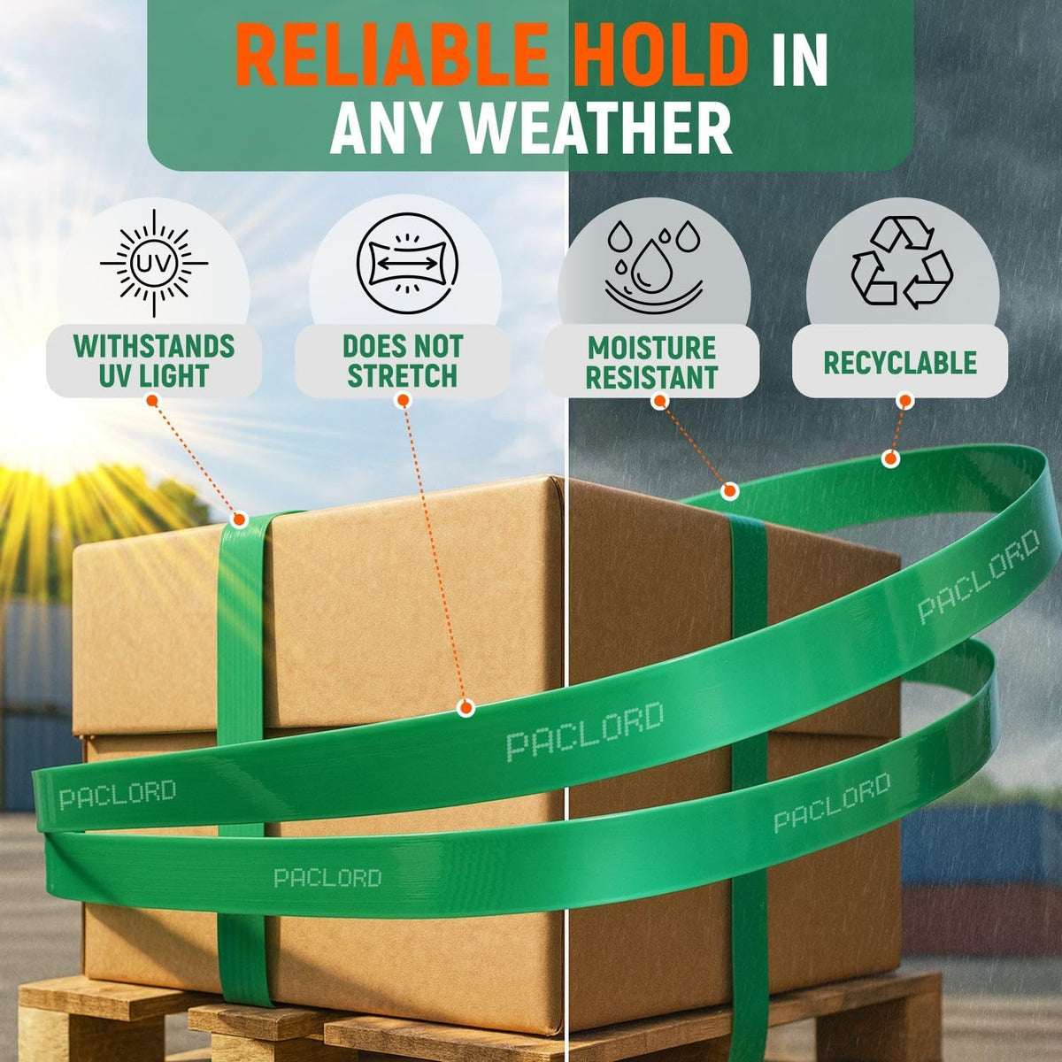 1/2" x 200' Polyester (PET) Strapping in Portable Self-Dispensed Box