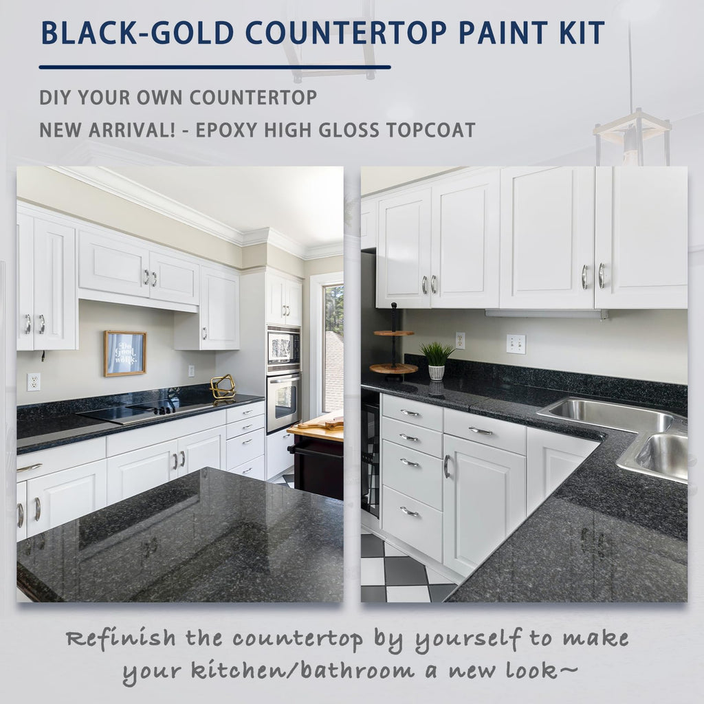 Epoxy Countertop Paint Kit - Black Granite Refinishing Paint
