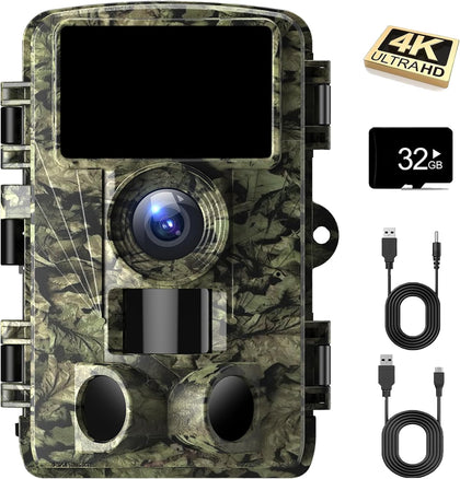 Trail Camera - 4K 48MP WiFi Game Camera with Night Vision, 0.05s Trigger Motion Activated Camera, IP66 Waterproof