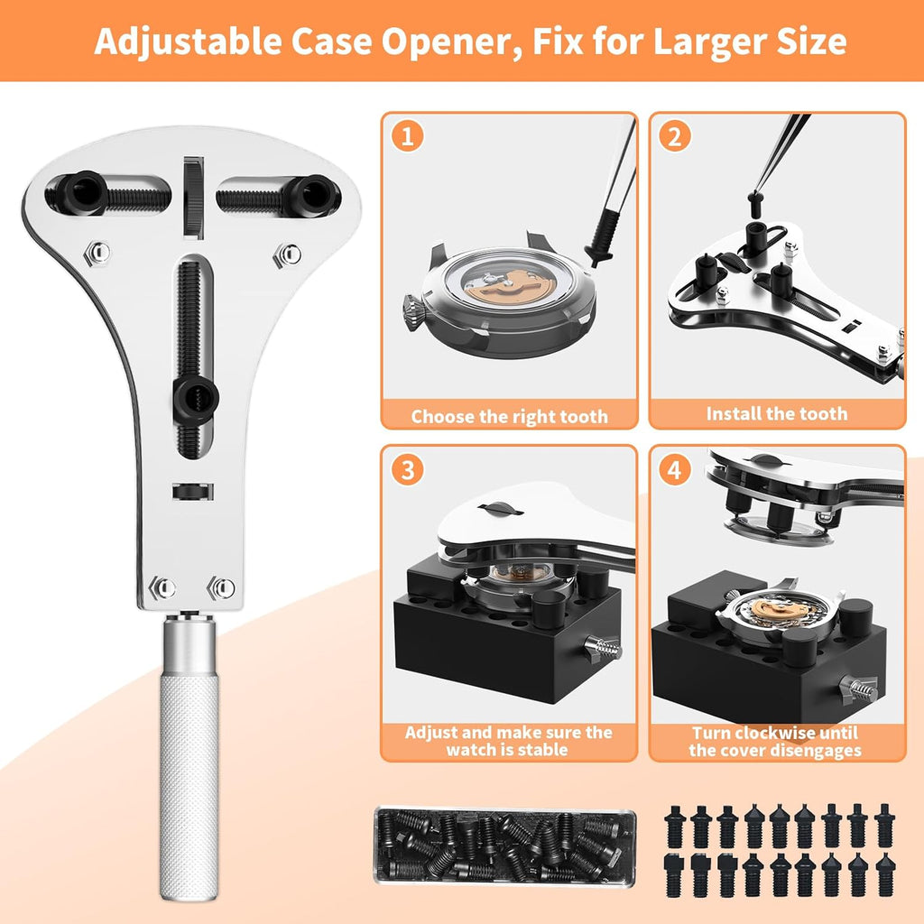 Watch Link Removal Kit, BYNIIUR Watch Repair Kit, Watch Case Opener Spring Bar Tools, Watch Battery Replacement Tool