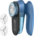Fabric Shaver and Lint Remover, Portable Sweater Defuzzer | Battery Operated, 2 Speeds, 2 Replaceable Stainless Steel