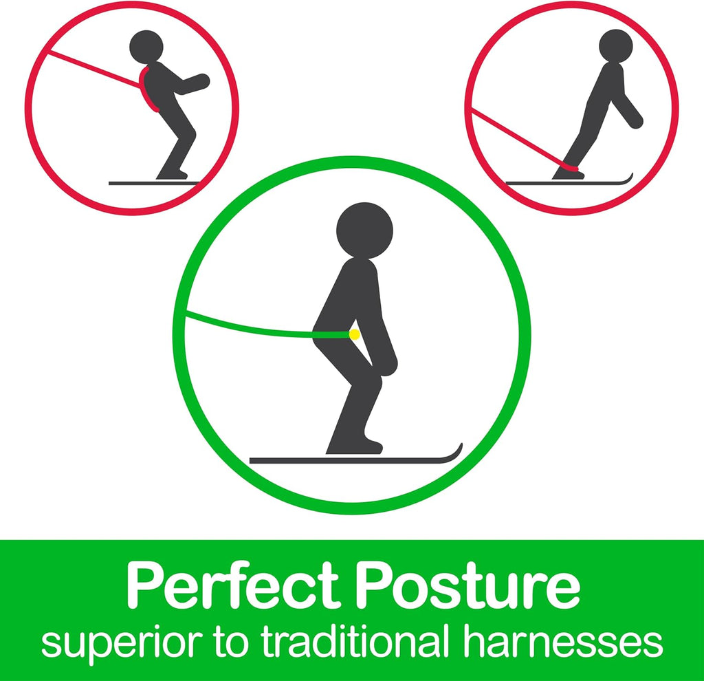 Kids Ski Trainer to Teach Kids to Downhill Ski Safely with Proper Posture, Simple Harness Free Design, Fun for