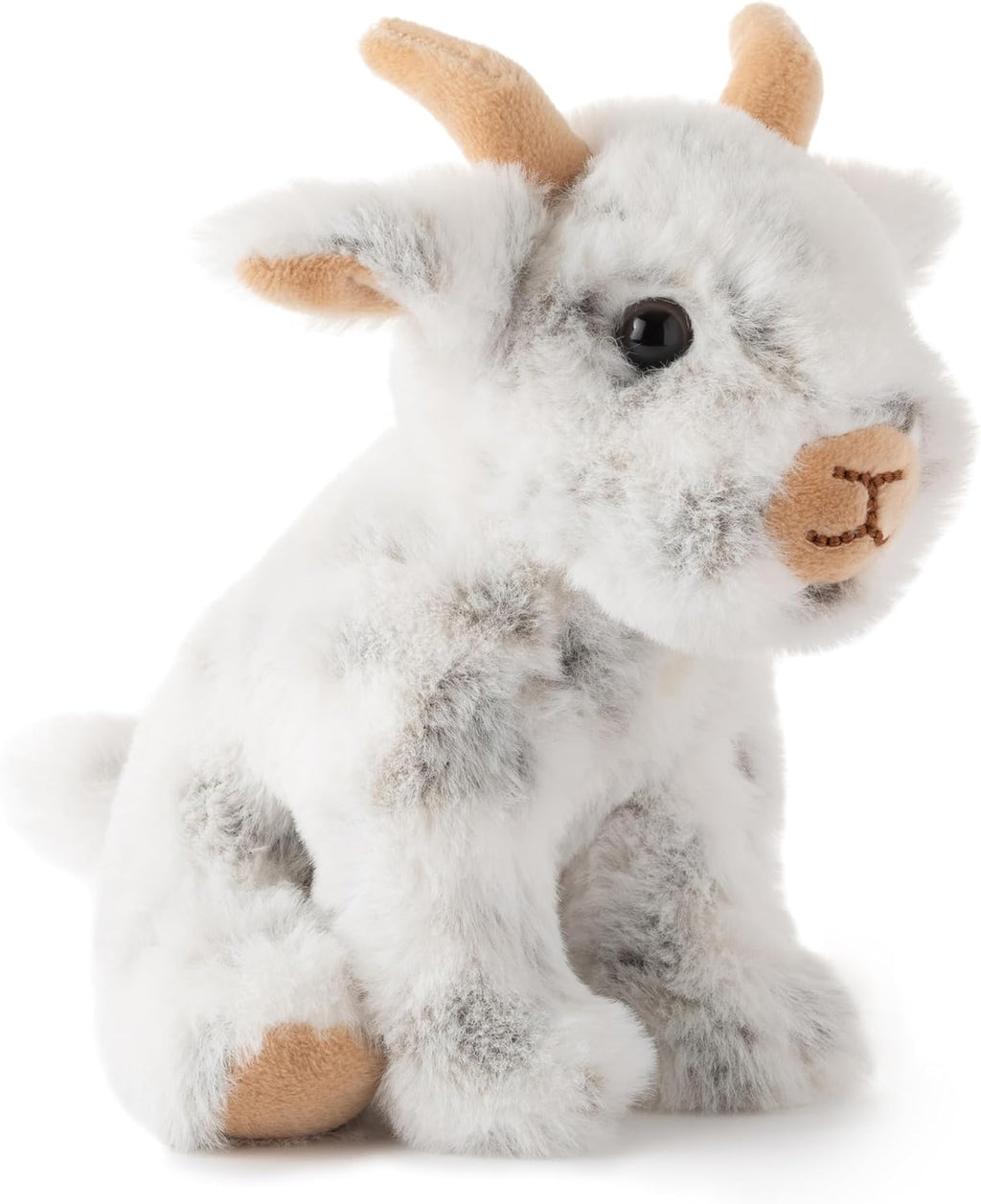 Goat Stuffed Animal Plushie, Gifts for Kids, Wild Onez Babiez Farm Animals, Goat Plush Toy 6 inches