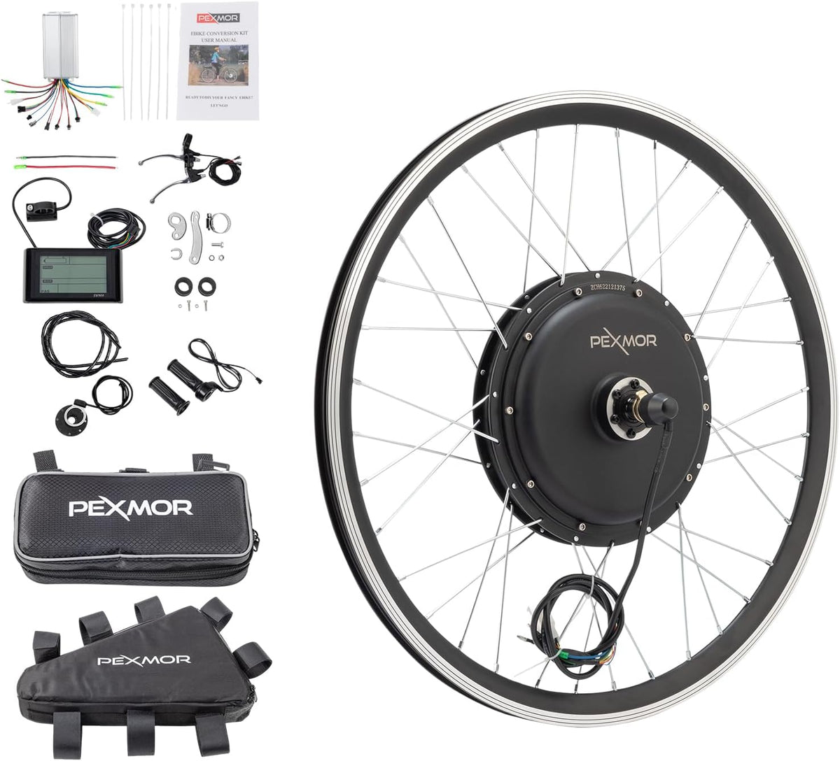 Electric Bike Conversion Kit, 20" Front Wheel Adult E-Bike Conversion Kit, 36V 750W Ebike Hub Motor Kit Upgrade 3