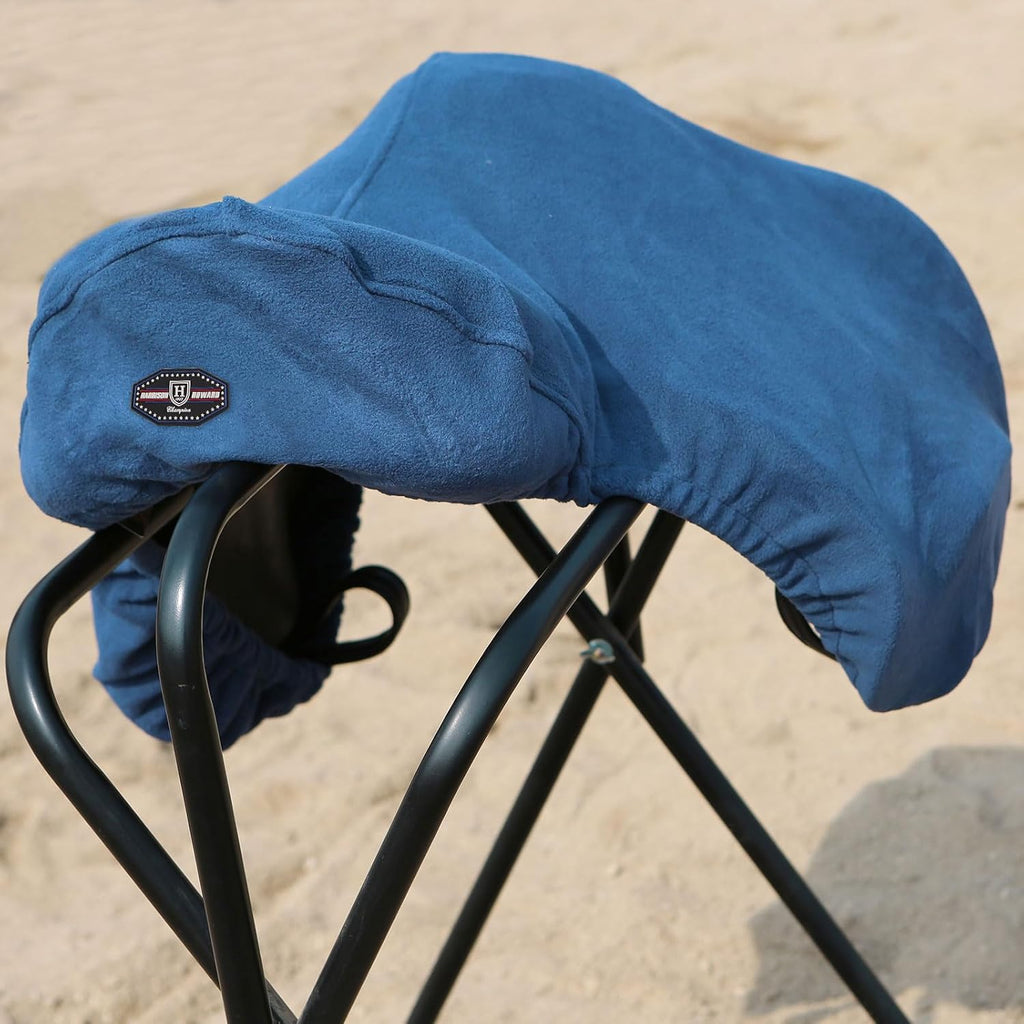 Lightweight Dust Prevention Machine Washable Fleece Saddle Cover for Dressage-Blue
