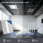 2x2 LED Troffer Drop Ceiling Light,5600LM,0-10V Dimmable,2 Pack