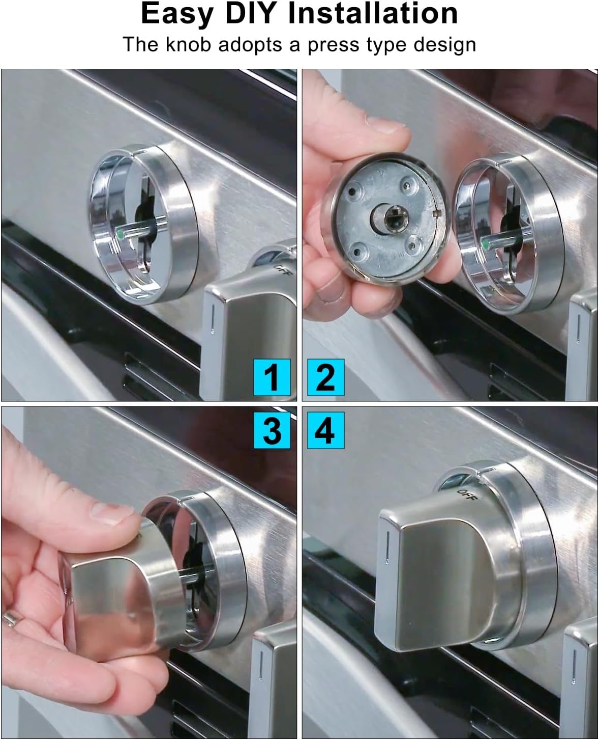 W11122880 Stove Knobs Fit for Whirlpool WFG745H0FS1 WFG770H0FZ0