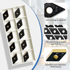 Zorqon 10Pcs DNMG442 DNMG150608 Carbide Turning Inserts