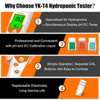 YINMIK pH Meter for Hydroponics, 4 in 1 PPM EC Meter for Plant Nutrients