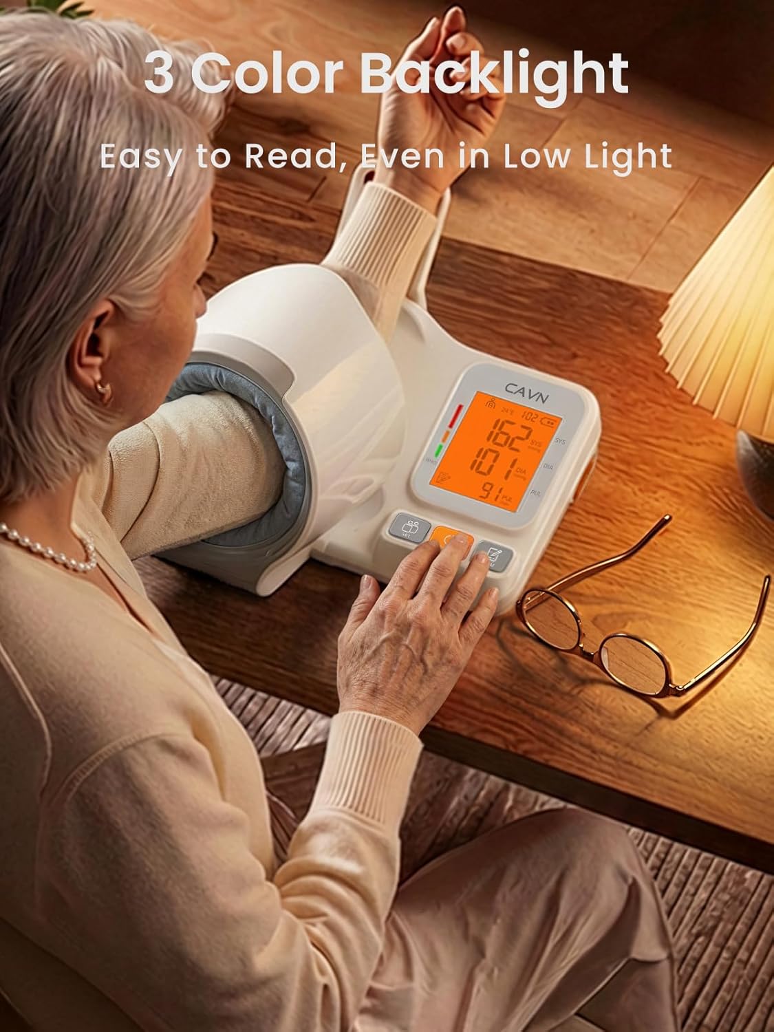Blood Pressure Monitor, One-Touch Barrel-Type Upper Arm Blood Pressure Monitors for Home Use, No-Wrap Auto-Fit