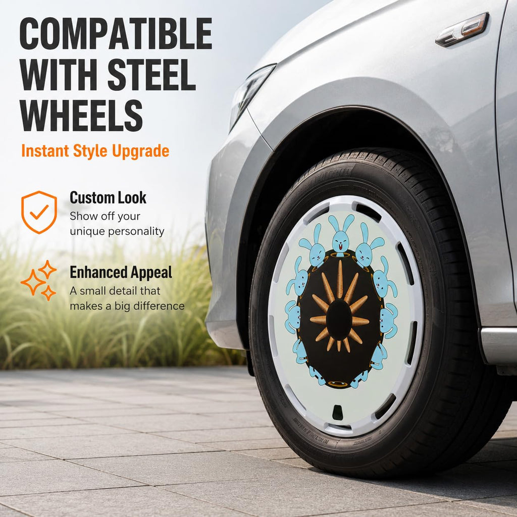 Universal 14 Inch Hubcaps Replacement, Aero disc Full Coverage Wheel Covers