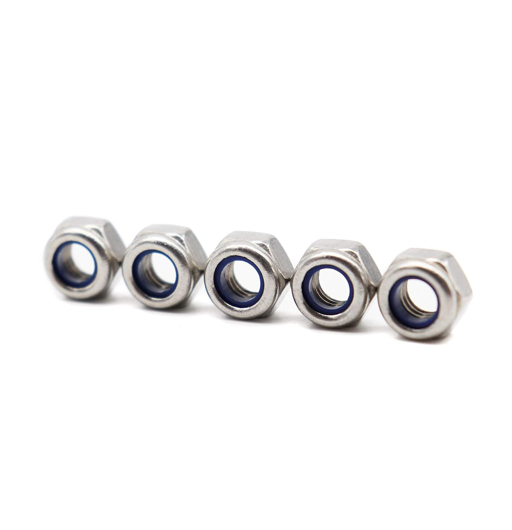 40Pcs M4 x 0.7mm Stainless Steel Self-Lock Nylon Inserted 4mm Locking Nuts for 3D Printer, Furniture