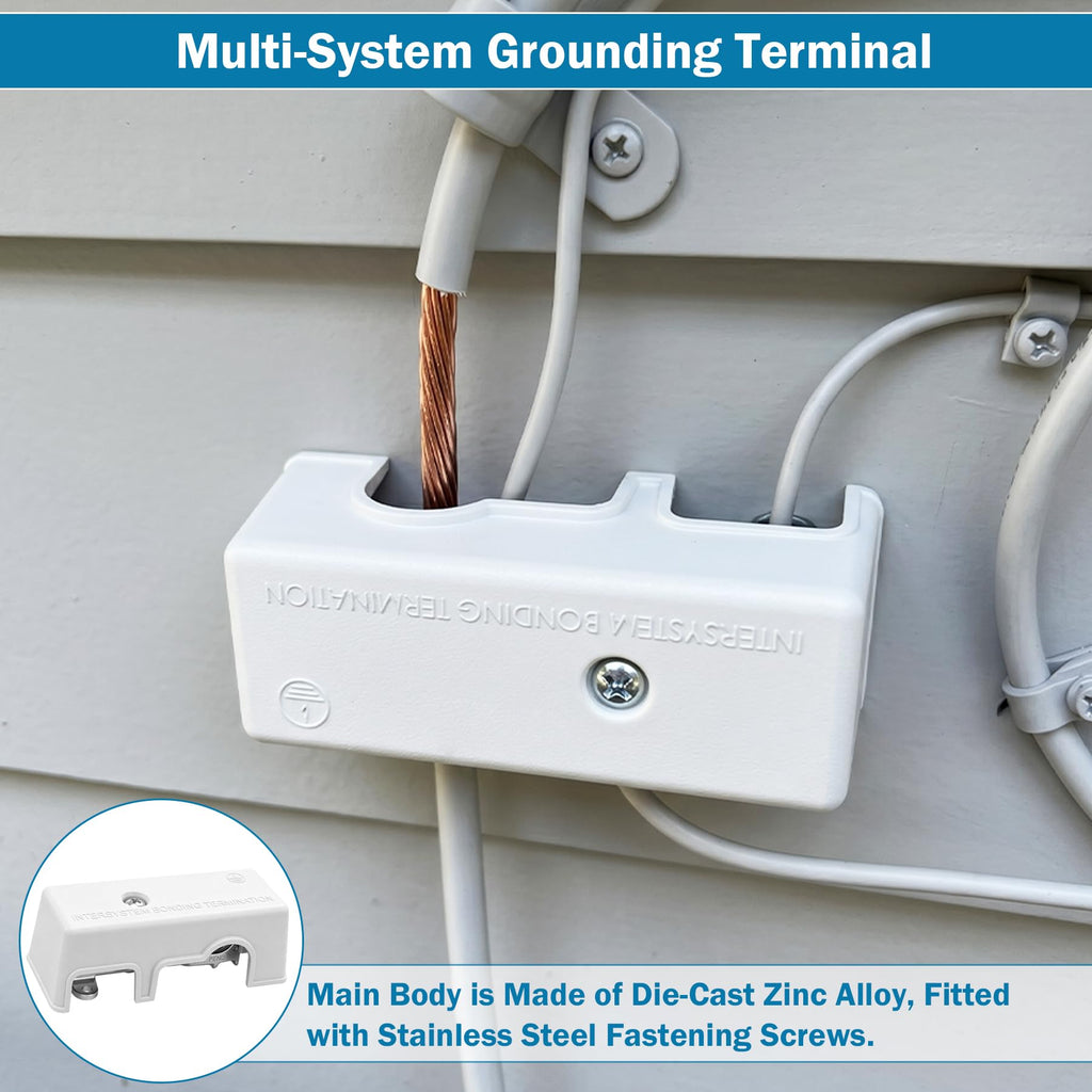 GB5-1 4-1/2 Inch Intersystem Grounding Bridge with White Plastic Cover