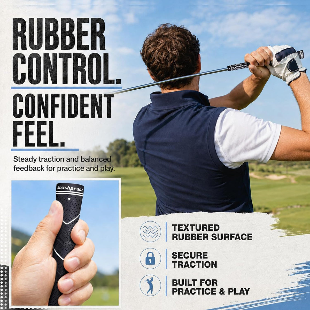 Premium All-Weather Golf Grips13-Pack with Putter Grip and Regripping Kit, Advanced Texture for Maximum Performance
