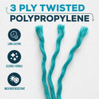 Mason Line String 1.3mm Thick Twisted Polypropylene – Durable Construction Twine for Laying Bricks, Blocks, Fences in
