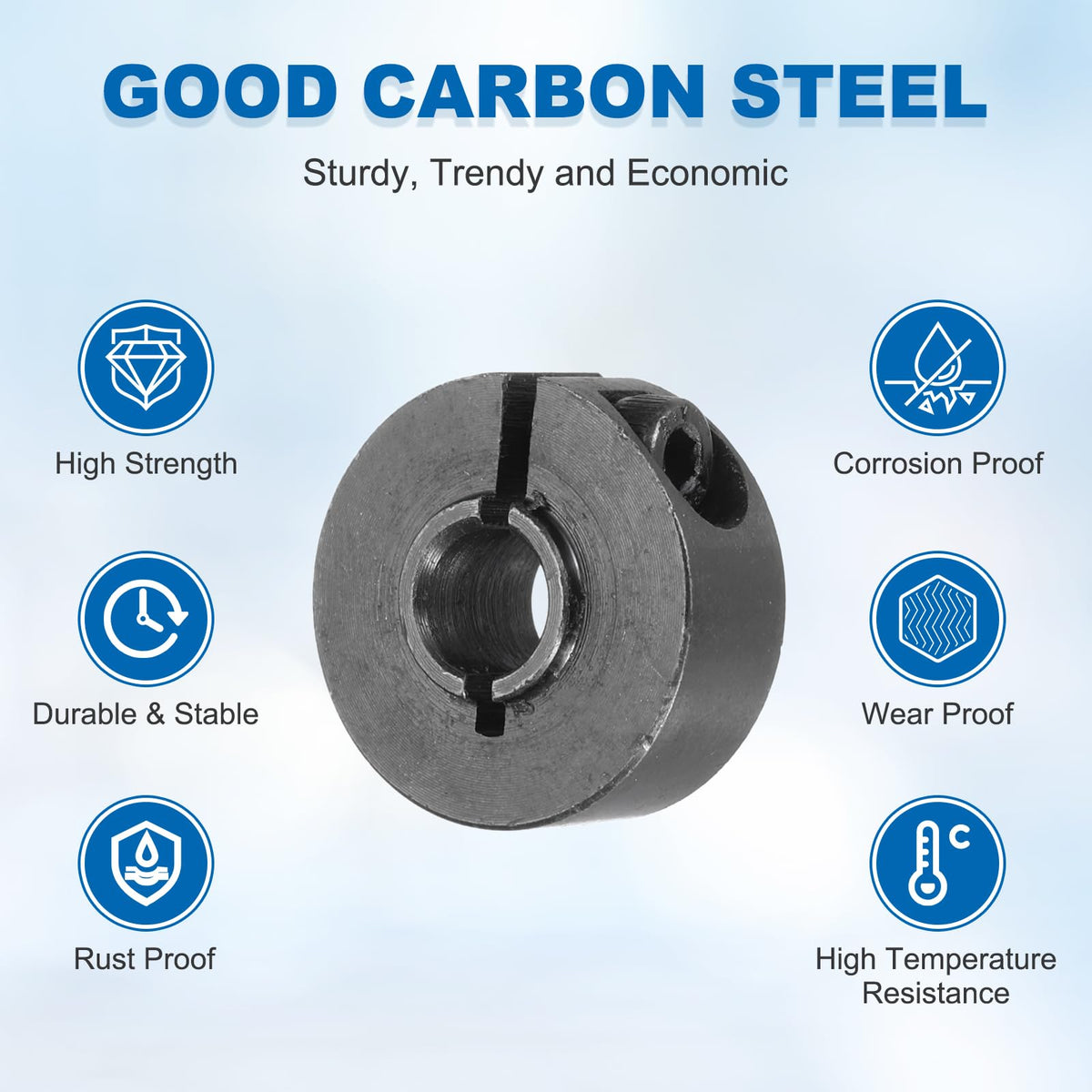 MECCANIXITY Single Split Shaft Collar 5/16"(8mm) Bore Carbon Steel