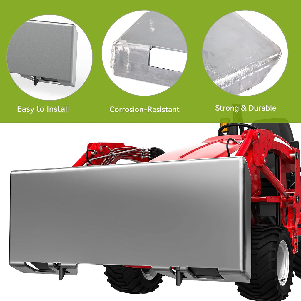 1/4" Skid Steer Mount Plate, Thick Skid Steer Plate Attachment, Universal Quick Attach Plate Compatible with Kubota