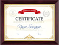 8.5 X 11 Certificate Frames Mahogany&Gold, High School College Diploma Frame Document Frame For Wall Display and