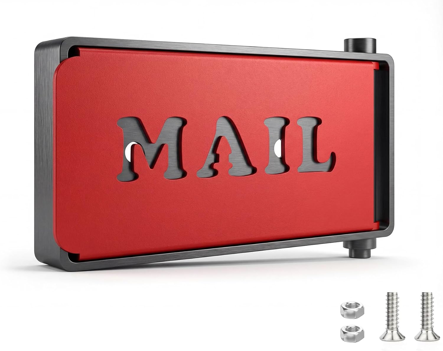 Mailbox Flag Replacement Kit Metal Front Mount Red Mailbox Flag for Brick, Stone Mailboxes | Mail Alert Flag |