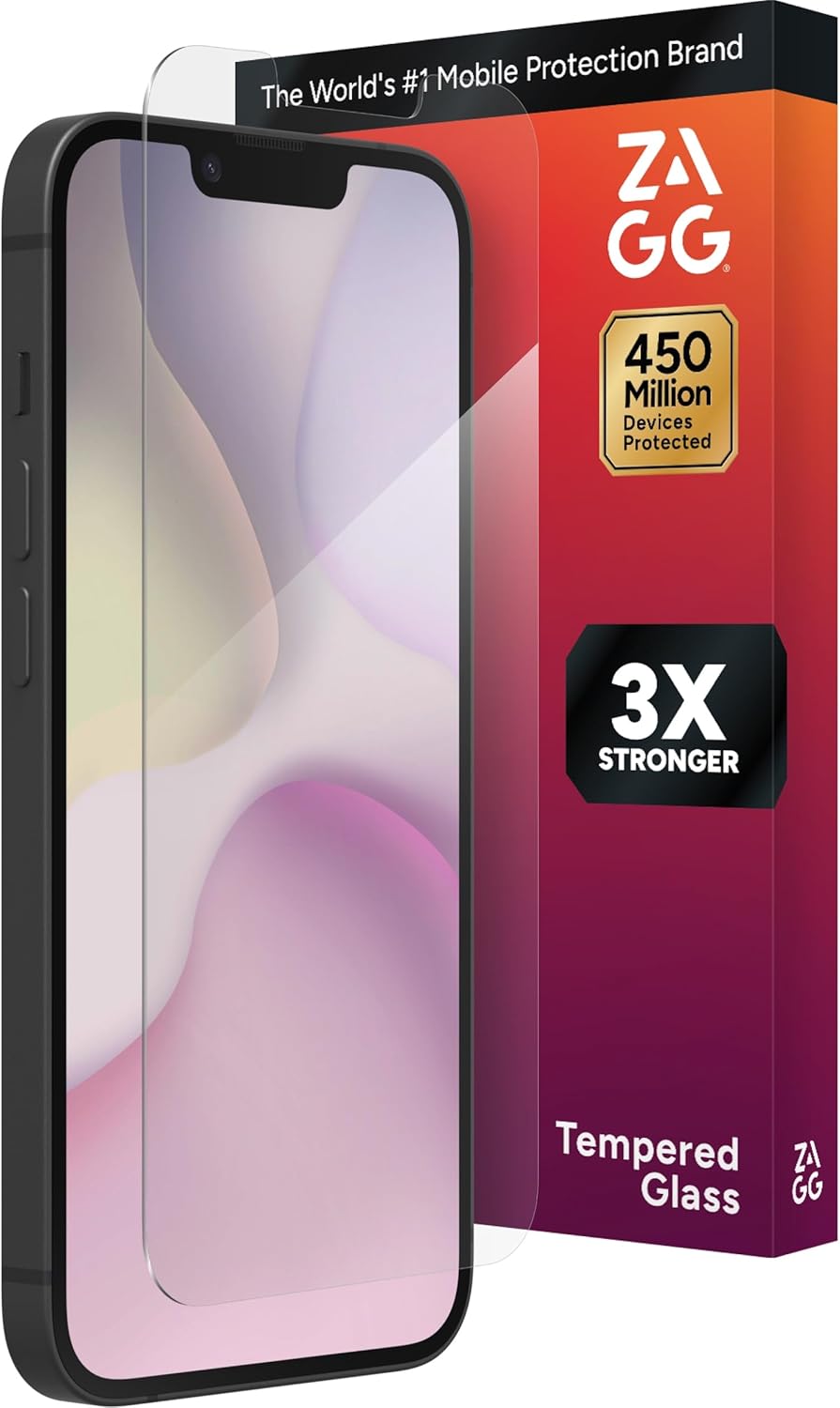Glass+ Screen Protector for iPhone 17e/ 16e/ 14/13/ 13 Pro - 3X Shatter Protection, High Scratch Resistance