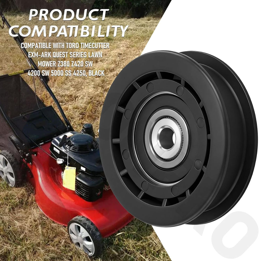 15280 Flat Hydro Drive Idler Pulley Replaces Toro, Exm-ark 106-2176